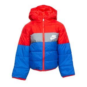 Nike Youth Boys' Just Do it JDI Polyfill Oversized Colorblock Puffer Coat